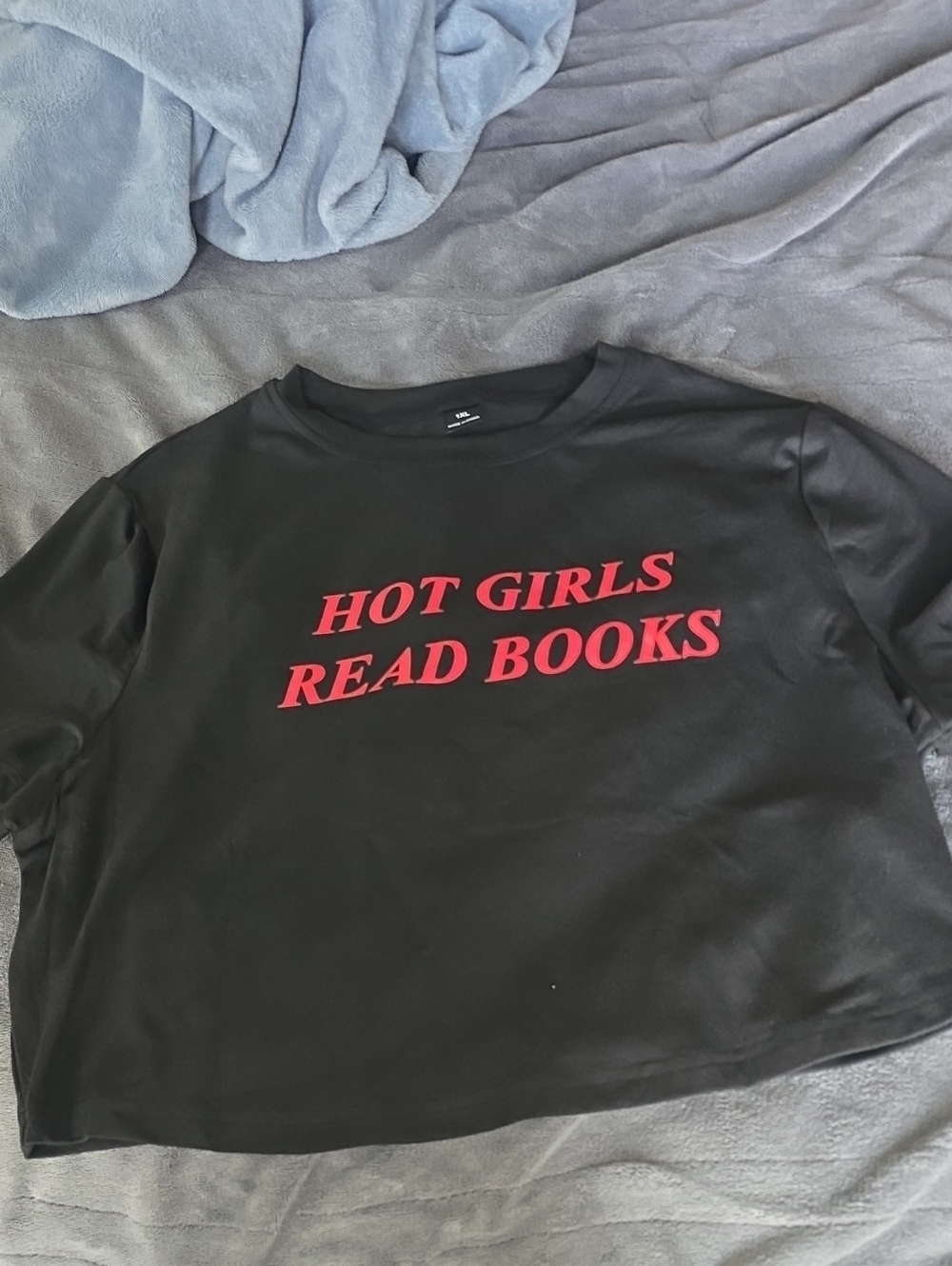 "HOT GIRLS READ BOOKS"  Crop Top